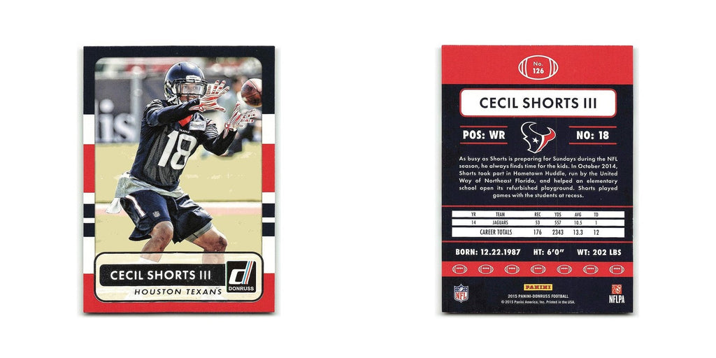 Cecil Shorts III 2015 Donruss #126 Houston Texans Football Card NM