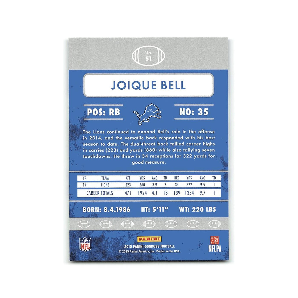 Joique Bell 2015 Donruss #51 Detroit Lions Football Card NM