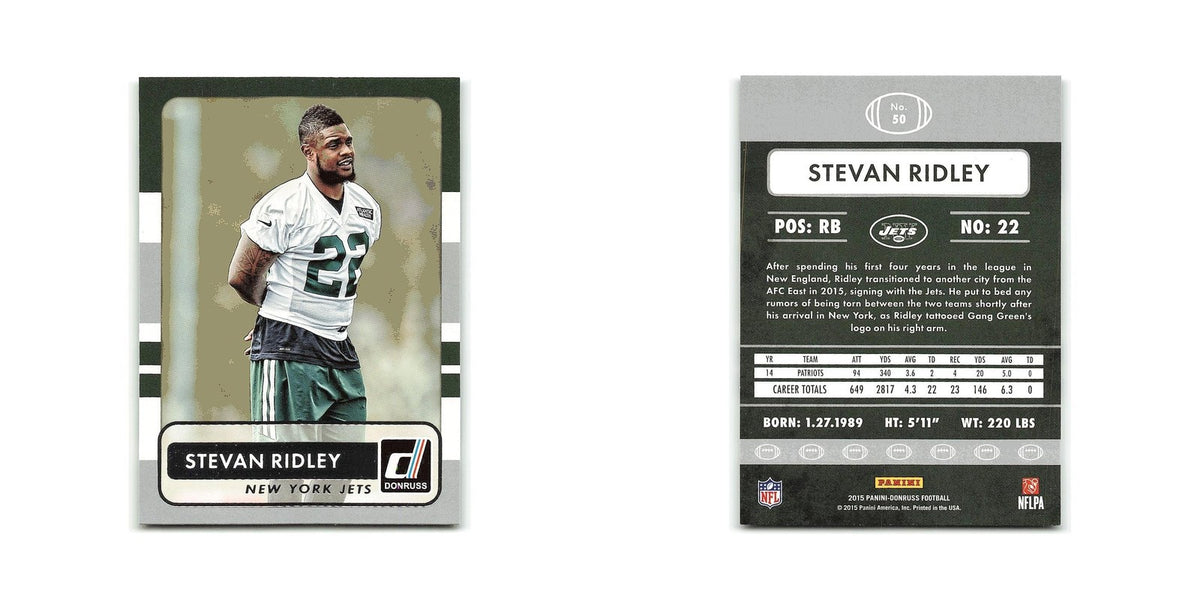 Stevan Ridley 2015 Donruss #50 New York Jets Football Card NM
