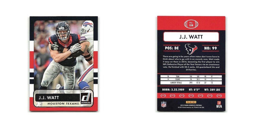J.J. Watt 2015 Donruss #158 Houston Texans Football Card NM