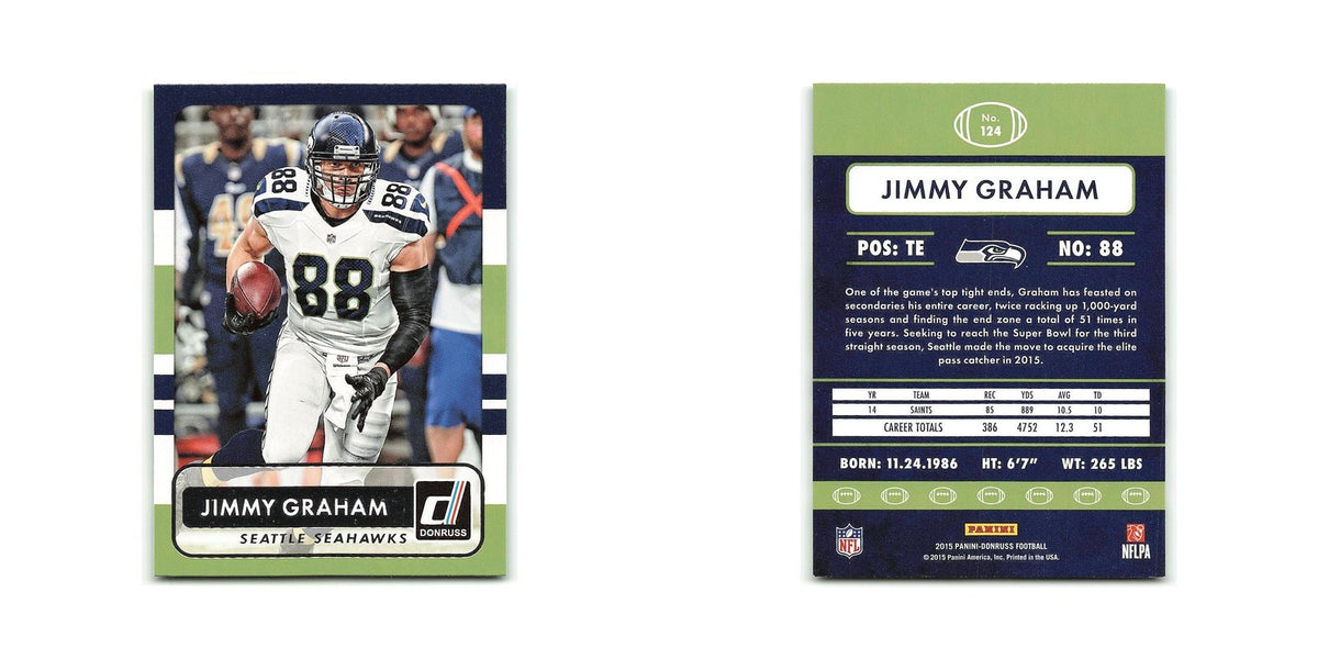Jimmy Graham 2015 Donruss #124 Seattle Seahawks Football Card NM