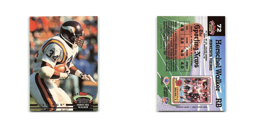 Herschel Walker 1992 Stadium Club #72 Minnesota Vikings Football Card NM