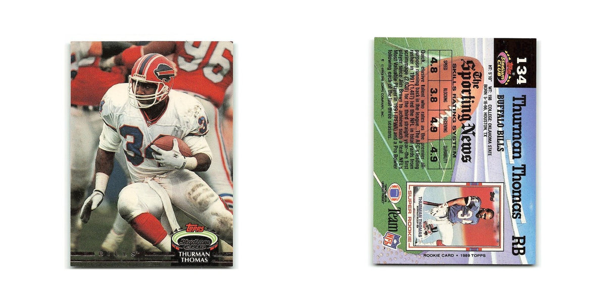 Thurman Thomas 1992 Stadium Club #134 Buffalo Bills Football Card NM