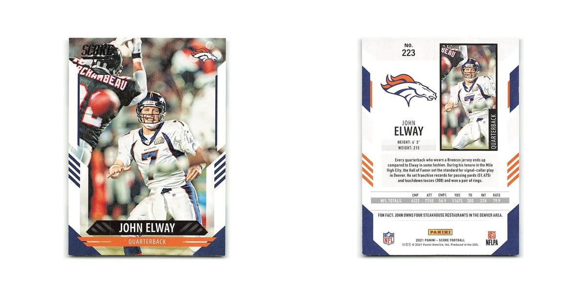 John Elway 2021 Score #223 Denver Broncos Football Card NM