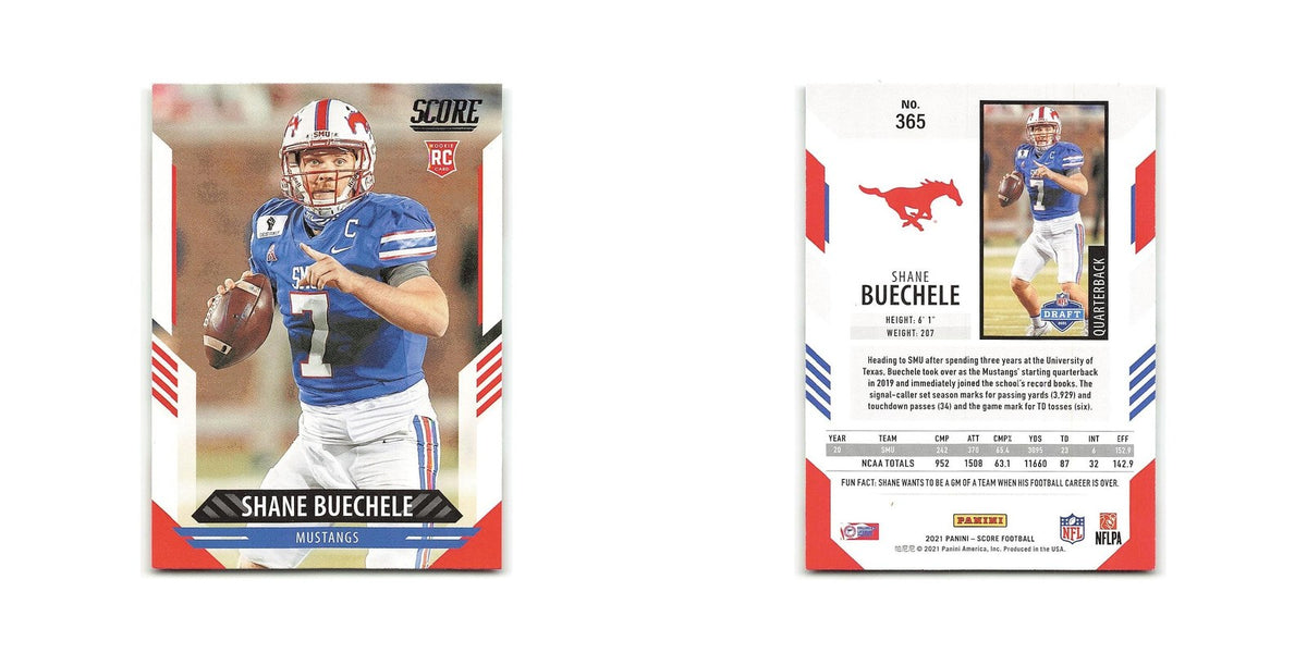 Shane Buechele Rookie 2021 Score #365 SMU Mustangs Football Card NM