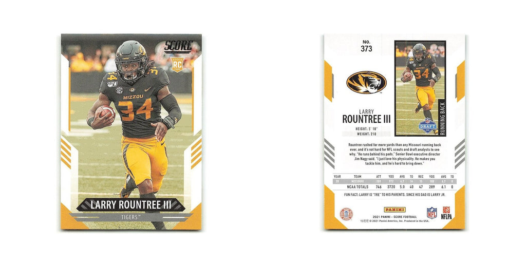 Larry Rountree III Rookie 2021 Score #373 Missouri Tigers Football Card NM