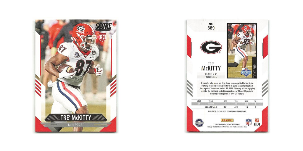Tre' McKitty Rookie 2021 Score #389 Georgia Bulldogs Football Card NM