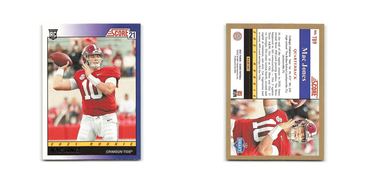 Mac Jones Rookie 2021 Score 1991 Throwback #TB9 Alabama Crimson Tide NM