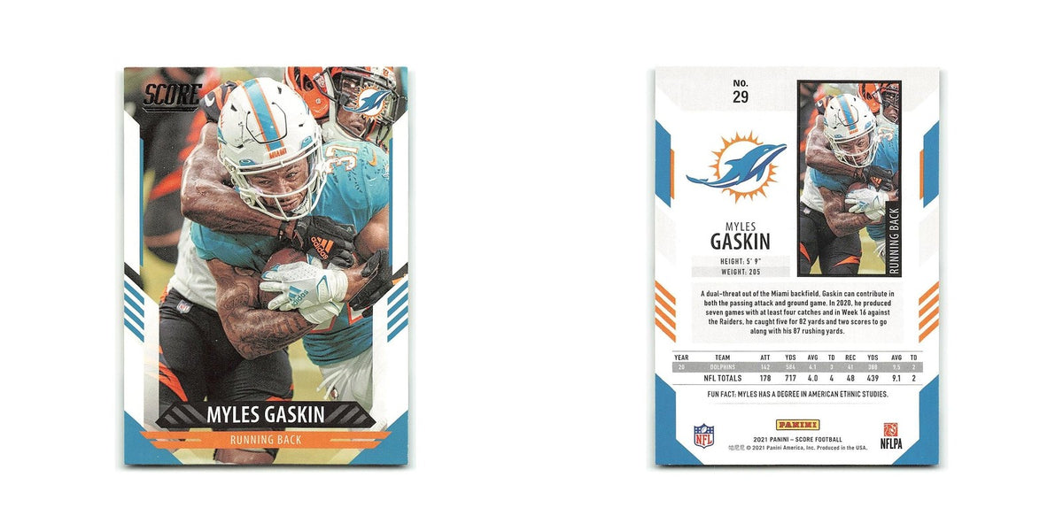Myles Gaskin 2021 Score #29 Miami Dolphins Football Card NM
