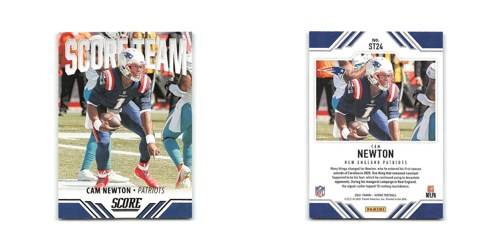 Cam Newton 2021 Score Team #ST24 New England Patriots Football Card NM