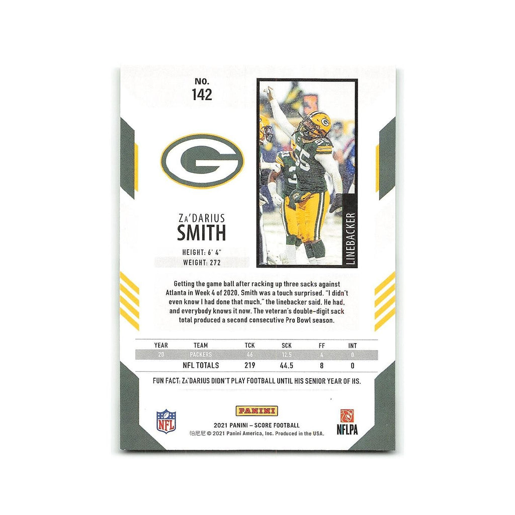 Za'Darius Smith 2021 Score #142 Green Bay Packers Football Card NM