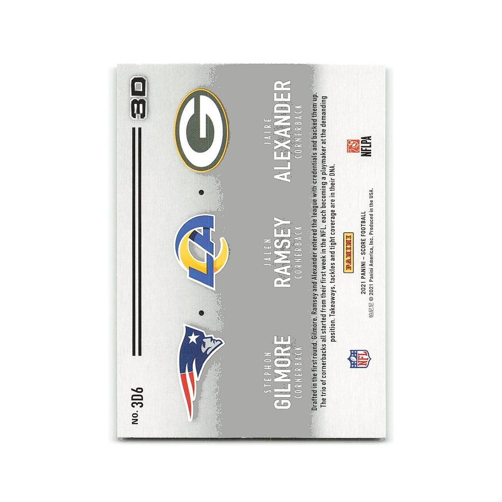 Jaire Alexander Jalen Ramsey Stephon Gilmore 2021 Score 3D #3D6 NM