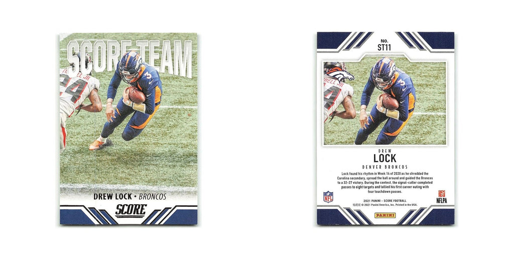 Drew Lock 2021 Score Team #ST11 Denver Broncos Football Card NM