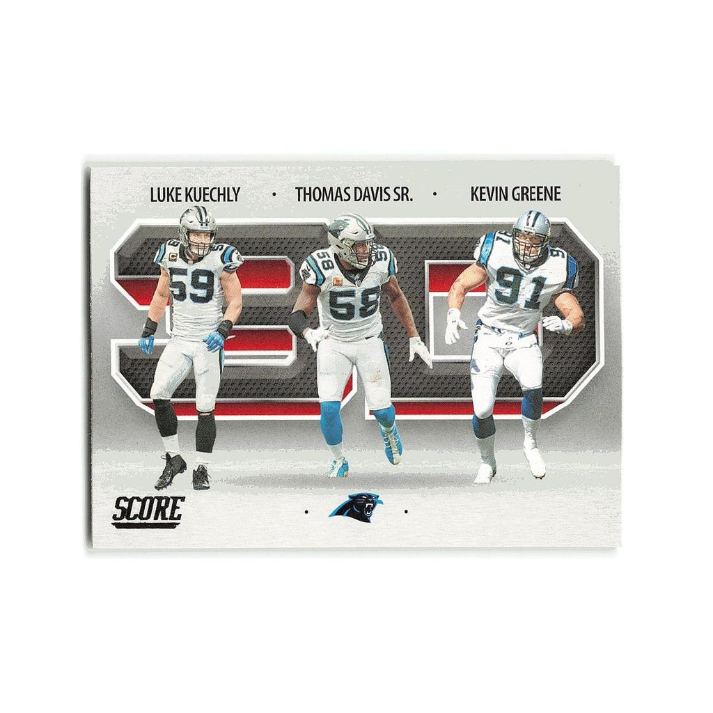 Kevin Greene Luke Kuechly Thomas Davis 2021 Score 3D #3D15 Carolina Panthers NM