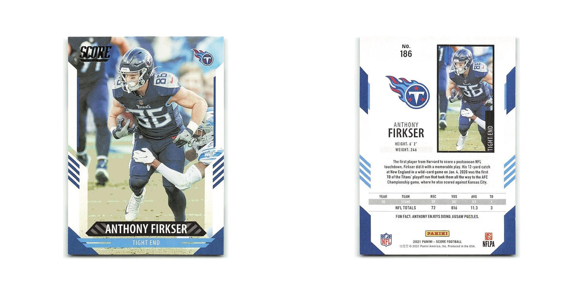 Anthony Firkser 2021 Score #186 Tennessee Titans Football Card NM