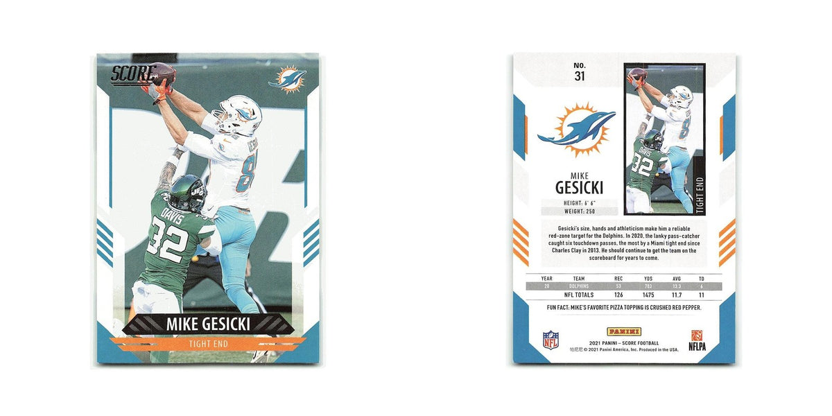 Mike Gesicki 2021 Score #31 Miami Dolphins Football Card NM