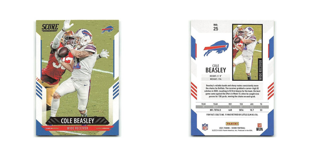 Cole Beasley 2021 Score #25 Buffalo Bills Football Card NM