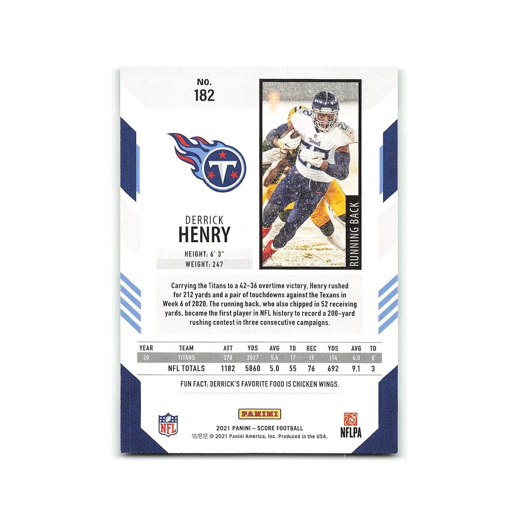 Derrick Henry 2021 Score #182 Tennessee Titans Football Card NM