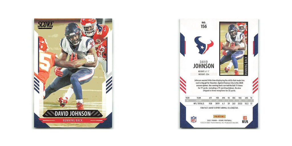 David Johnson 2021 Score #156 Houston Texans Football Card NM