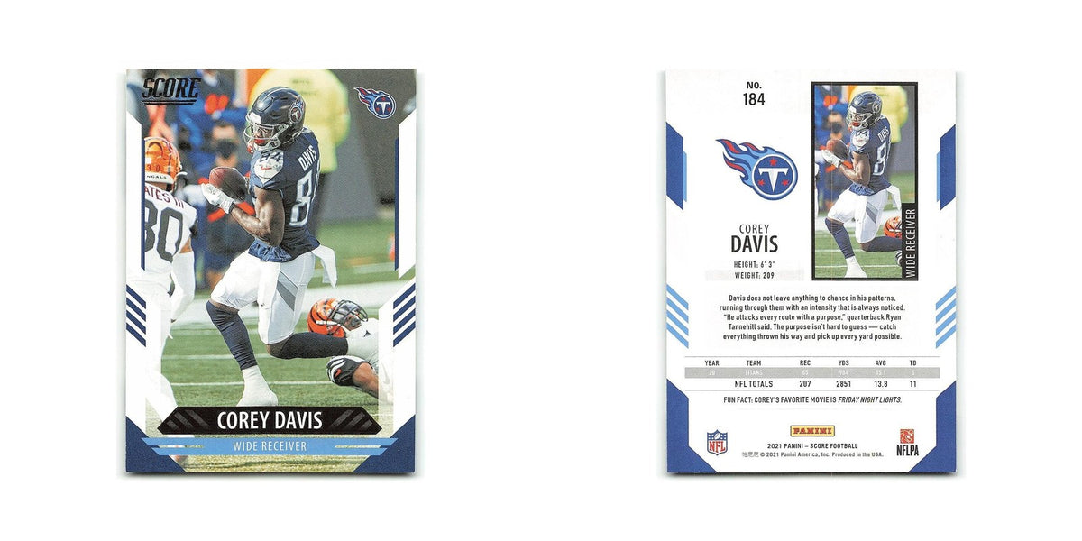 Corey Davis 2021 Score #184 Tennessee Titans Football Card NM