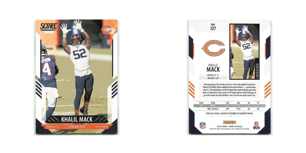 Khalil Mack 2021 Score #127 Chicago Bears Football Card NM