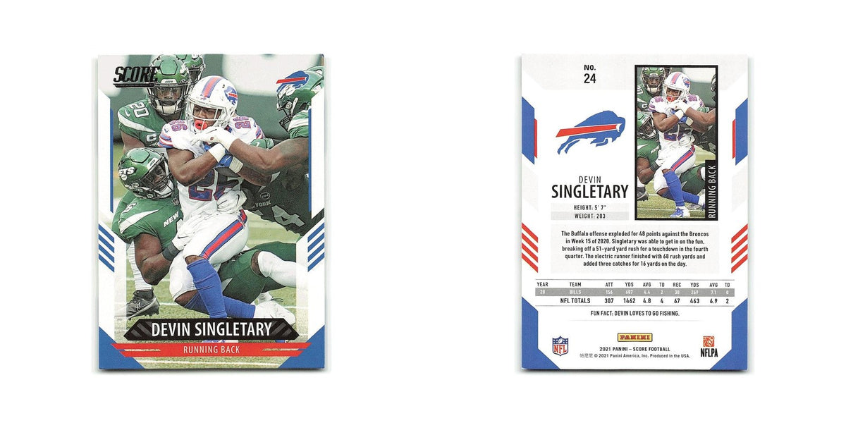 Devin Singletary 2021 Score #24 Buffalo Bills Football Card NM