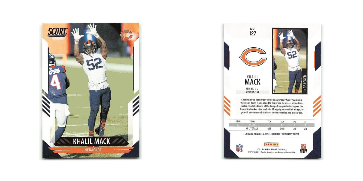 Khalil Mack 2021 Score #127 Chicago Bears Football Card NM