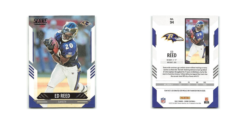 Ed Reed 2021 Score #94 Baltimore Ravens Football Card NM