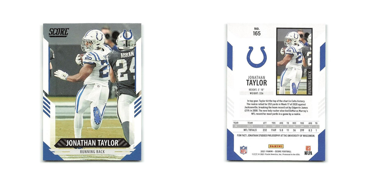 Jonathan Taylor 2021 Score #165 Indianapolis Colts Football Card NM
