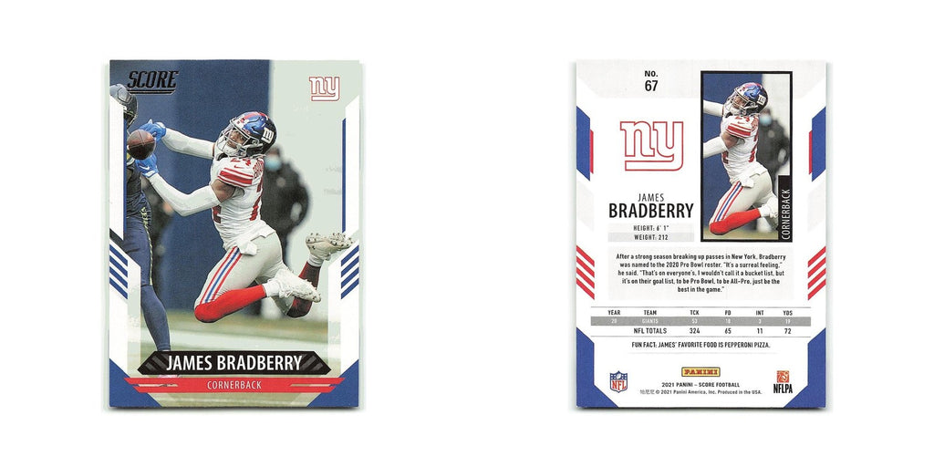 James Bradberry 2021 Score #67 New York Giants Football Card NM