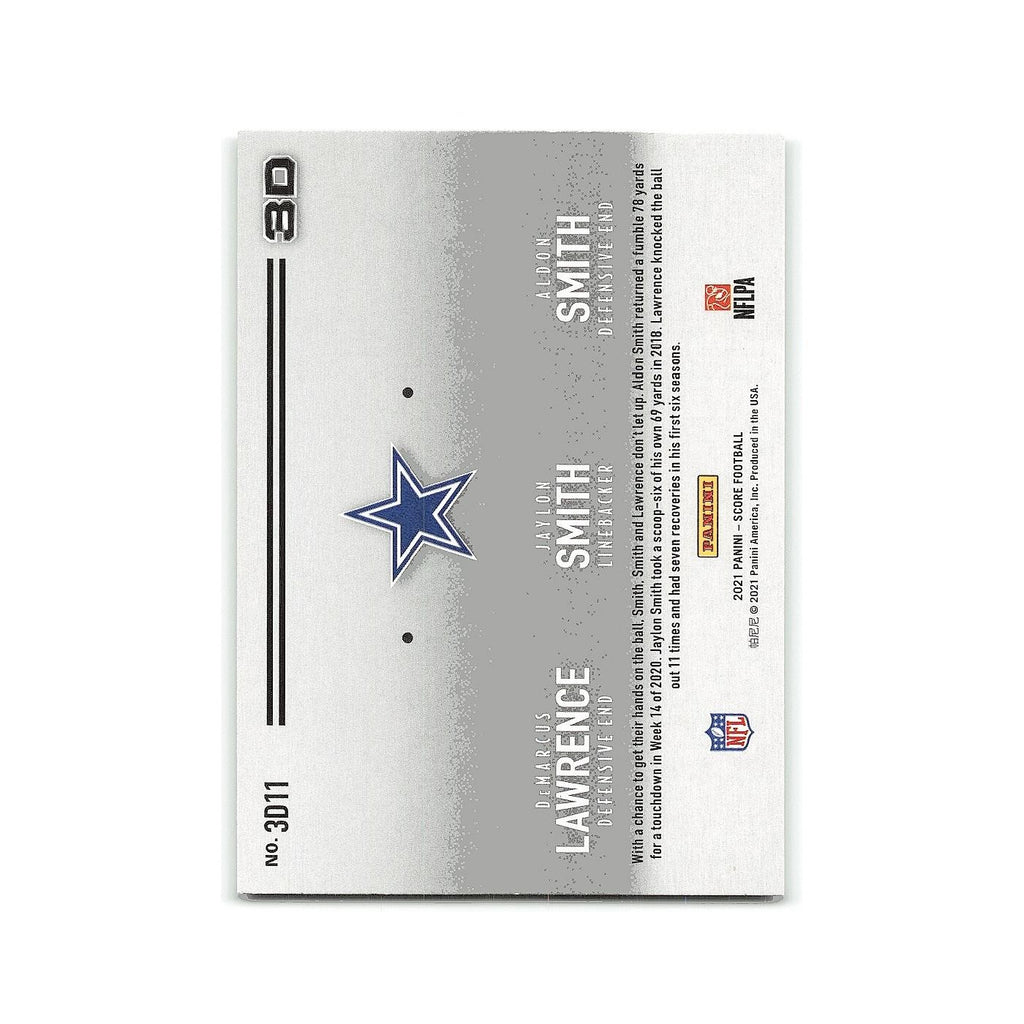 Aldon Smith DeMarcus Lawrence Jaylon Smith 2021 Score 3D #3D11 Dallas Cowboys NM