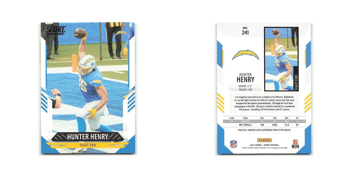 Hunter Henry 2021 Score #241 Los Angeles Chargers Football Card NM