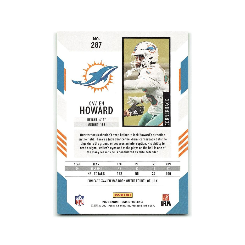 Xavien Howard 2021 Score #287 Miami Dolphins Football Card NM