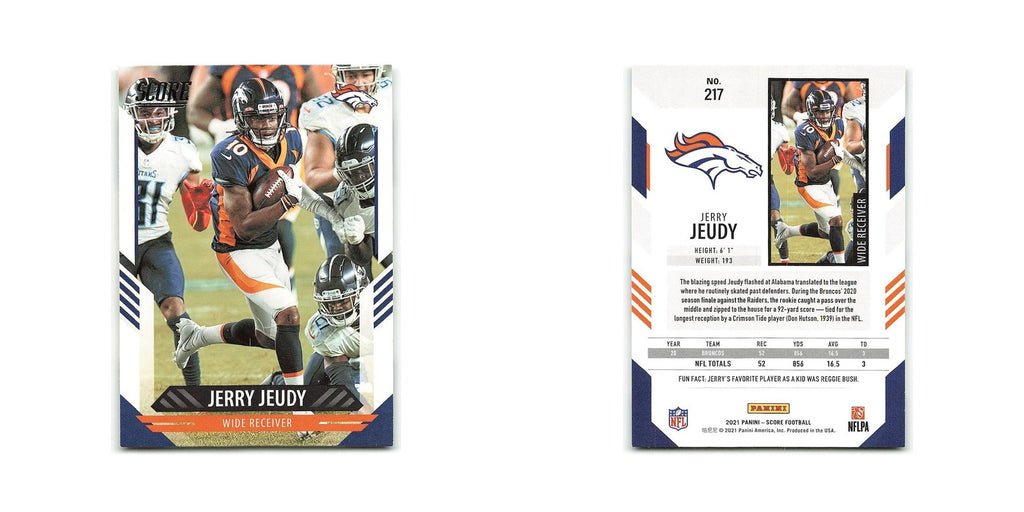Jerry Jeudy 2021 Score #217 Denver Broncos Football Card NM