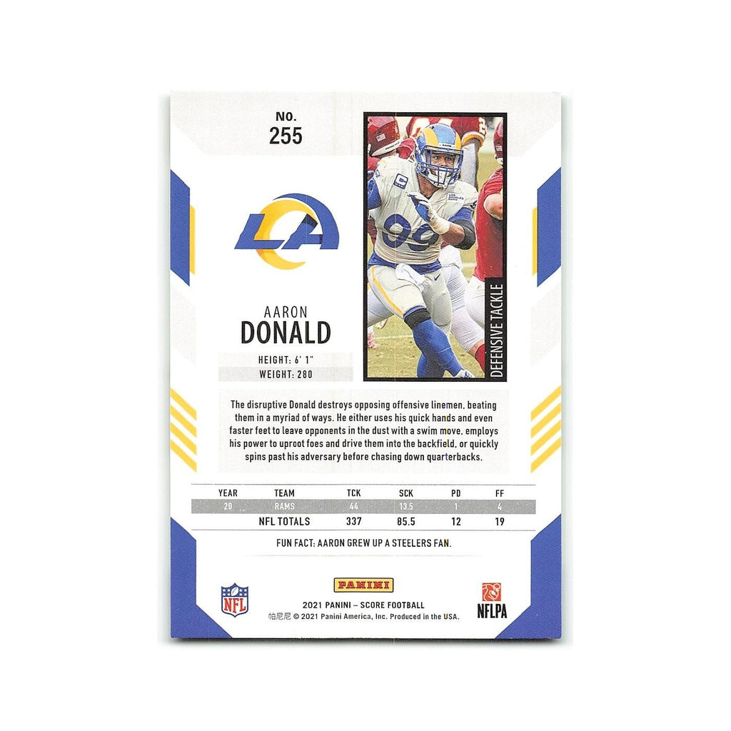 Aaaron Donald 2021 Score #255 Los Angeles Rams Football Card NM