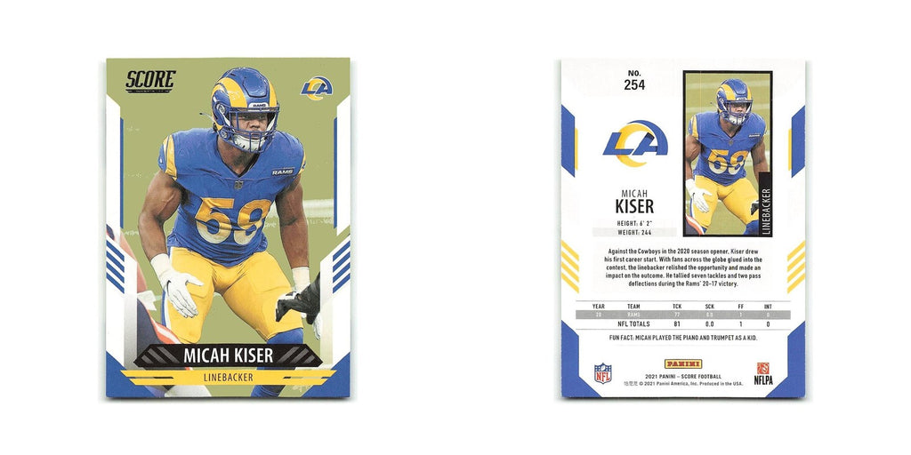 Micah Kiser 2021 Score #254 Los Angeles Rams Football Card NM