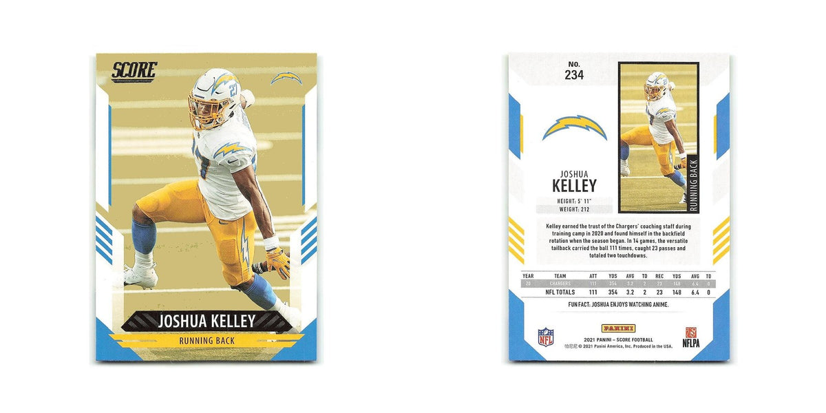 Joshua Kelley 2021 Score #234 Los Angeles Chargers Football Card NM