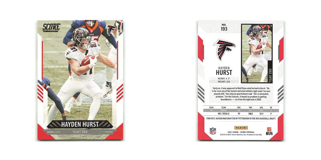 Hayden Hurst 2021 Score #193 Atlanta Falcons Football Card NM