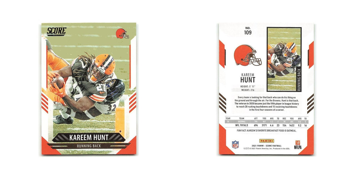 Kareem Hunt 2021 Score #109 Cleveland Browns Football Card NM