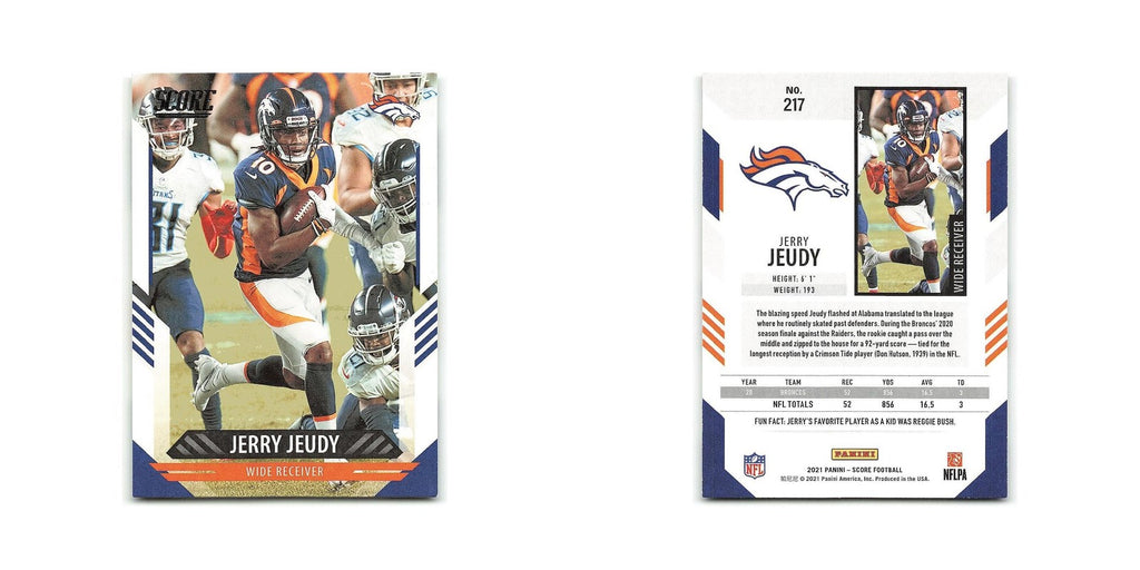 Jerry Jeudy 2021 Score #217 Denver Broncos Football Card NM