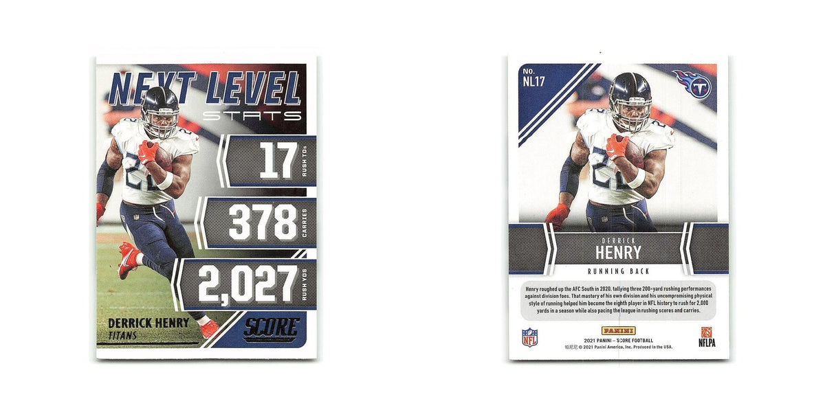 Derrick Henry 2021 Score Next Level Stats #NL17 Tennessee Titans NM