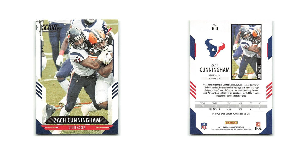 Zach Cunningham 2021 Score #160 Houston Texans Football Card NM