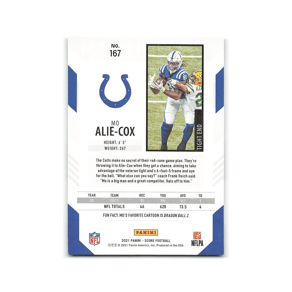Mo Alie-Cox 2021 Score #167 Indianapolis Colts Football Card NM
