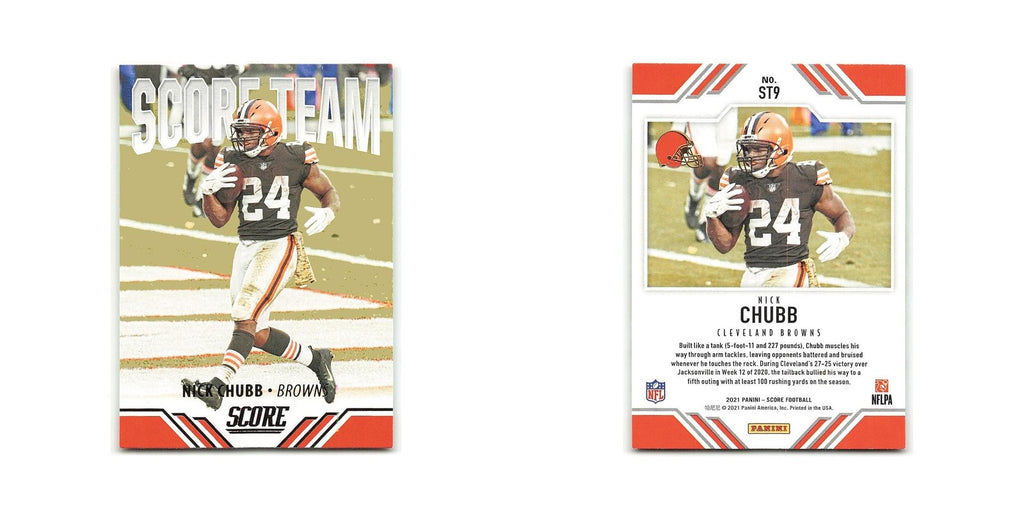 Nick Chubb 2021 Score Team #ST9 Cleveland Browns Football Card NM