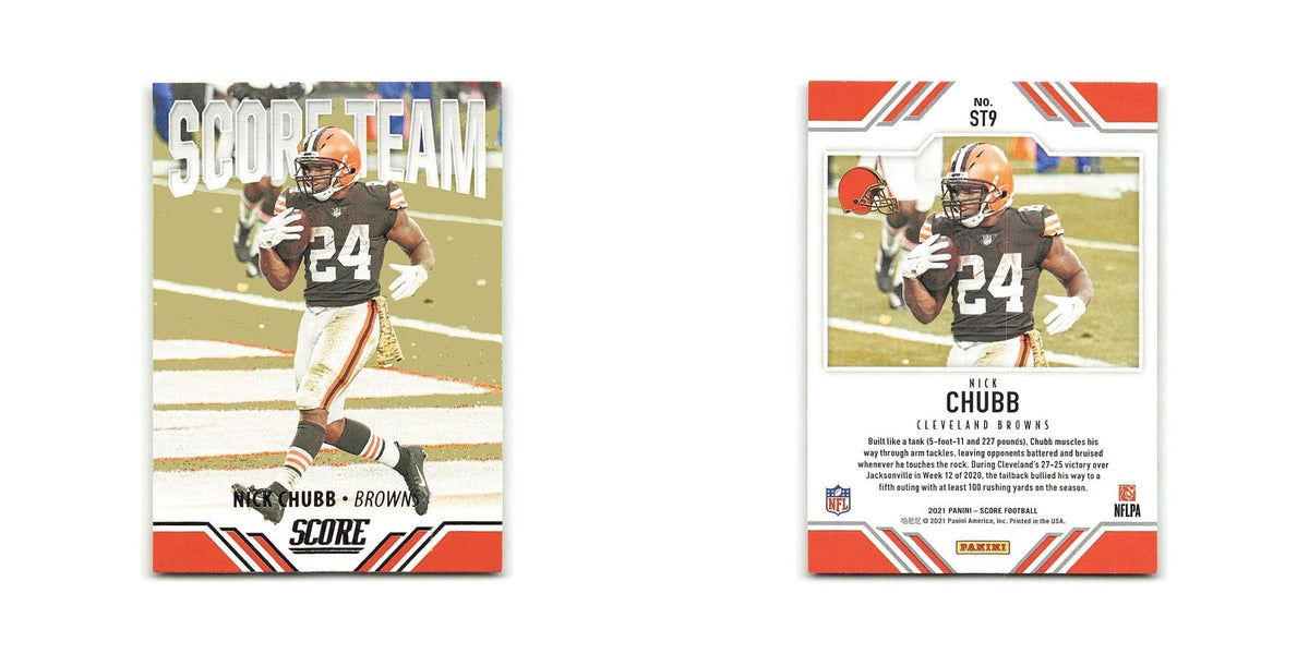 Nick Chubb 2021 Score Team #ST9 Cleveland Browns Football Card NM