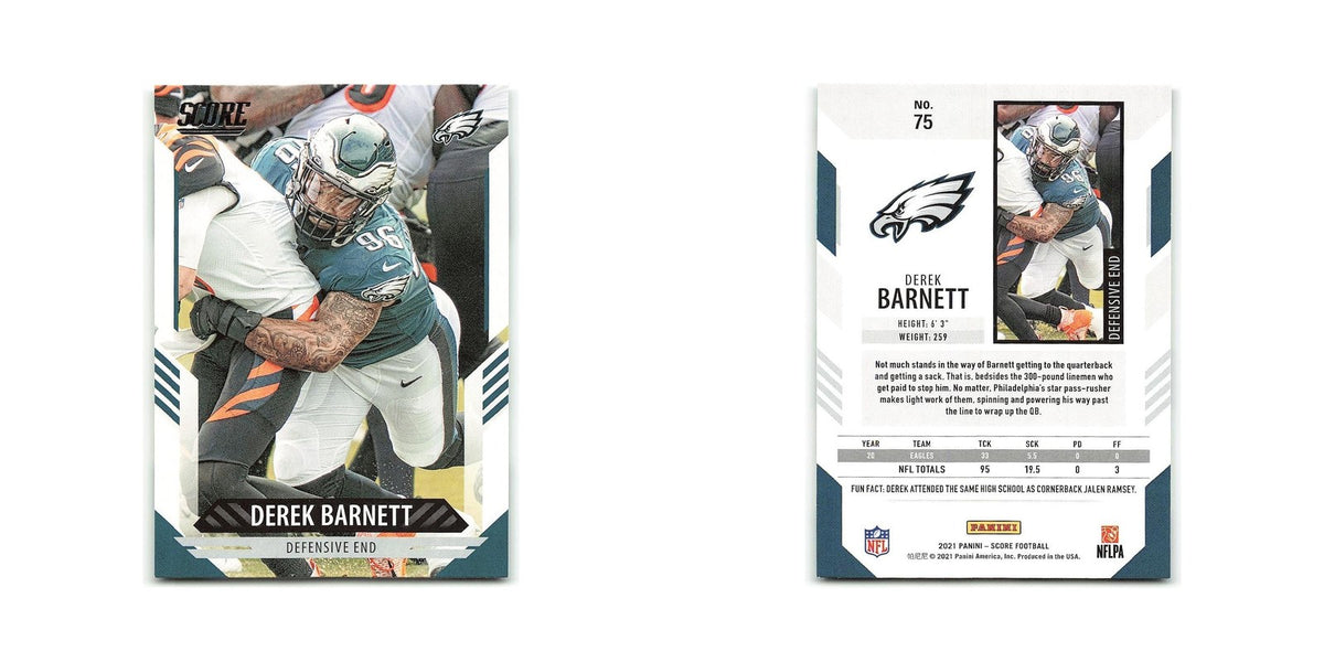 Derek Barnett 2021 Score #75 Philadelphia Eagles Football Card NM
