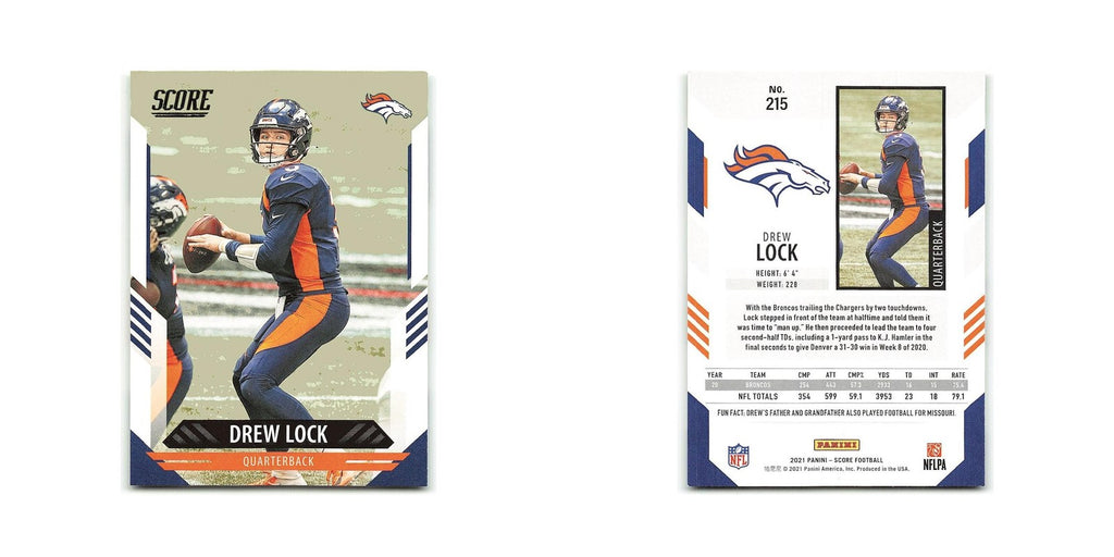 Drew Lock 2021 Score #215 Denver Broncos Football Card NM