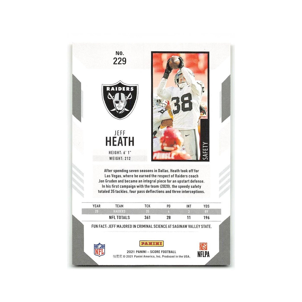 Jeff Heath 2021 Score #229 Las Vegas Raiders Football Card NM