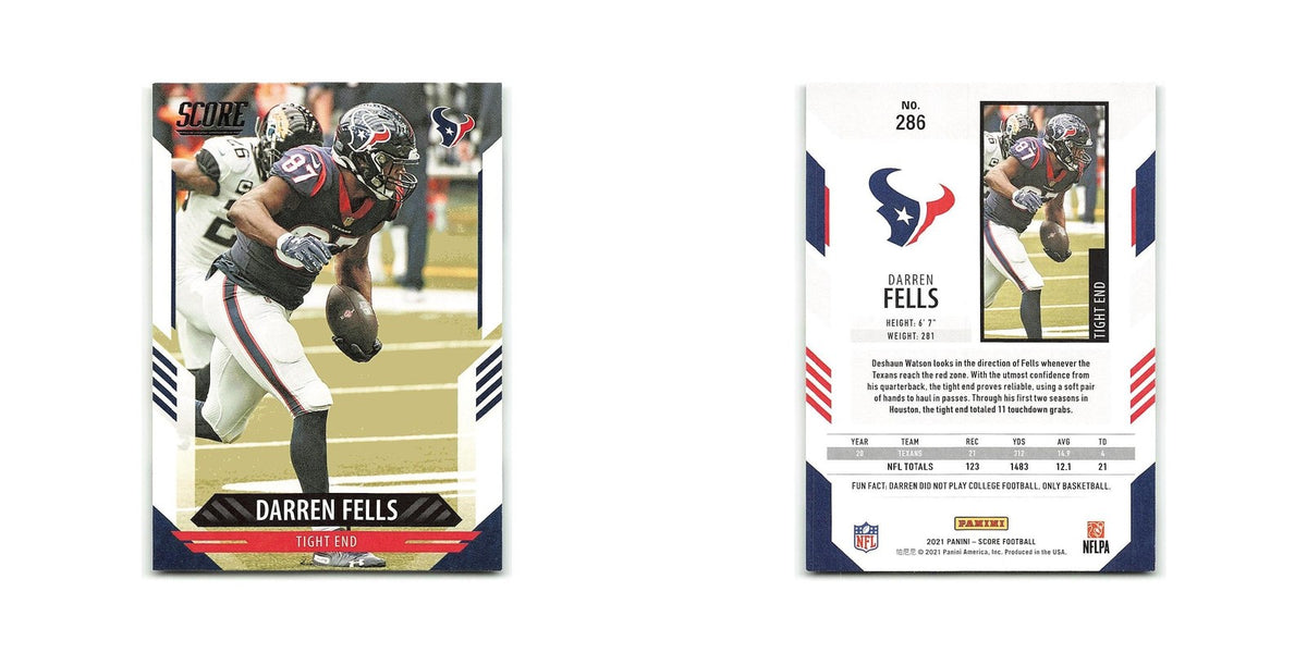 Darren Fells 2021 Score #286 Houston Texans Football Card NM