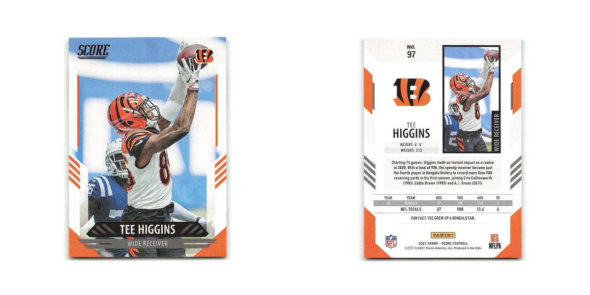Tee Higgins 2021 Score #97 Cincinnati Bengals Football Card NM